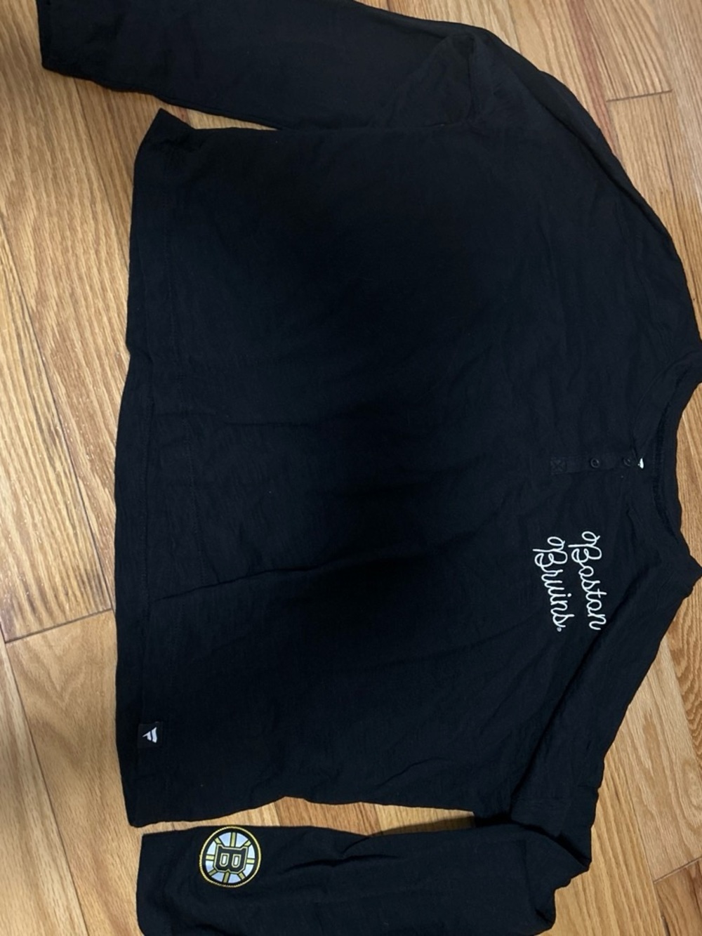 Fanatics Black Long Sleeve Bruins Top